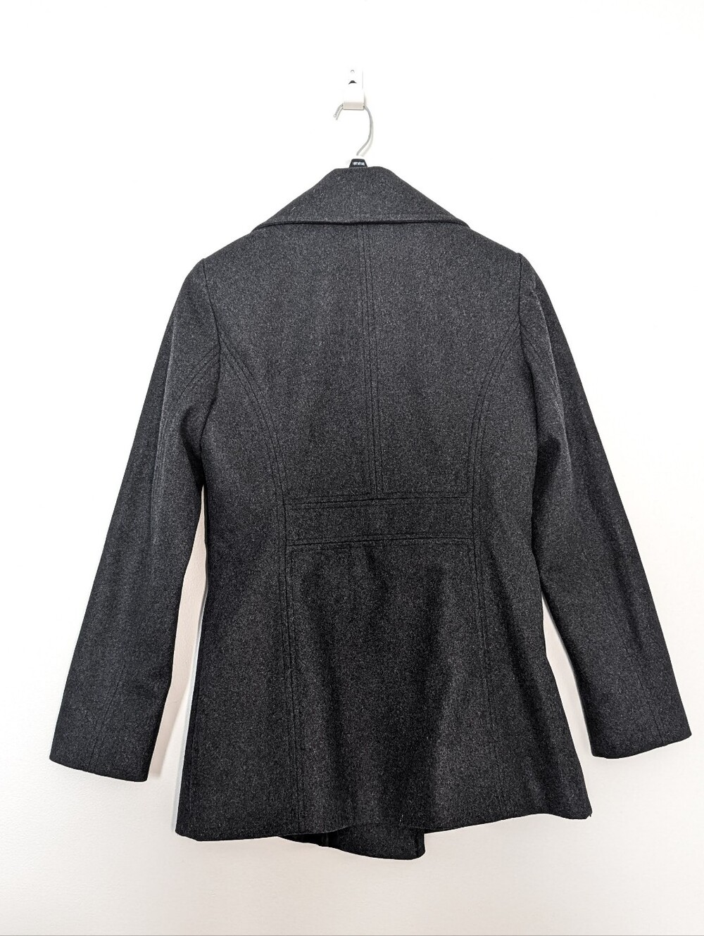 London Fog Dark Charcoal Double-Breasted Peacoat - Picture 2 of 7
